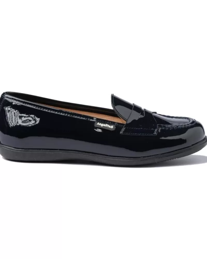 Boy ANGELITOS Moccasins-Girl And Boy Mocasines Escolar Piel 468 Marino