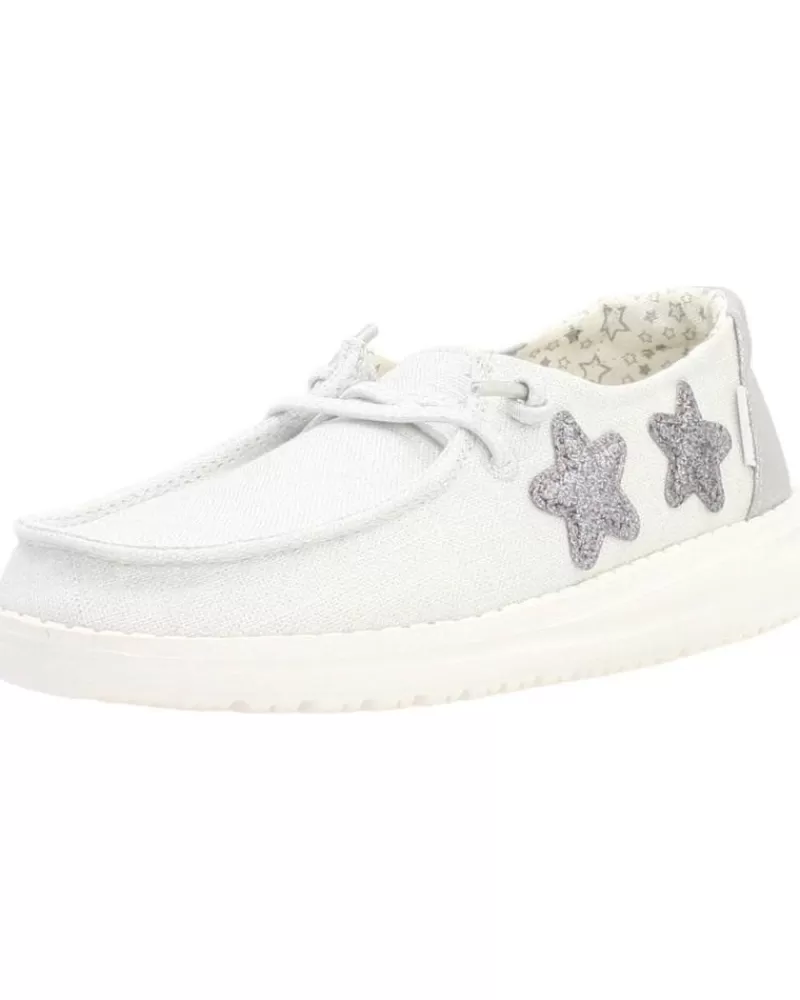 Boy HEY DUDE Moccasins-Girl And Boy Mocasines Wendy Youth Gris