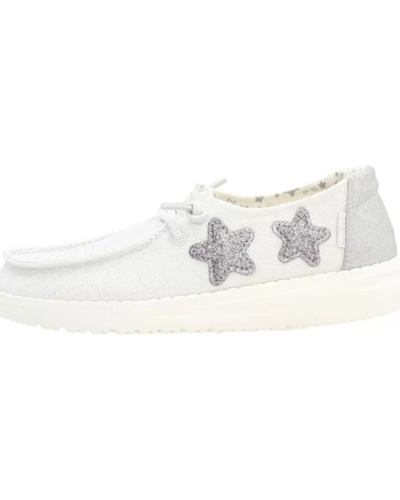 Boy HEY DUDE Moccasins-Girl And Boy Mocasines Wendy Youth Gris
