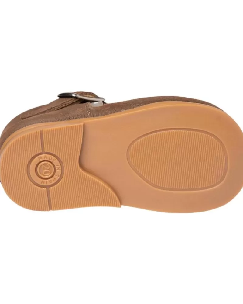 Boy ANGELITOS Shoes-Girl And Boy Shoes Pepito Piel Serraje 634 Taupe