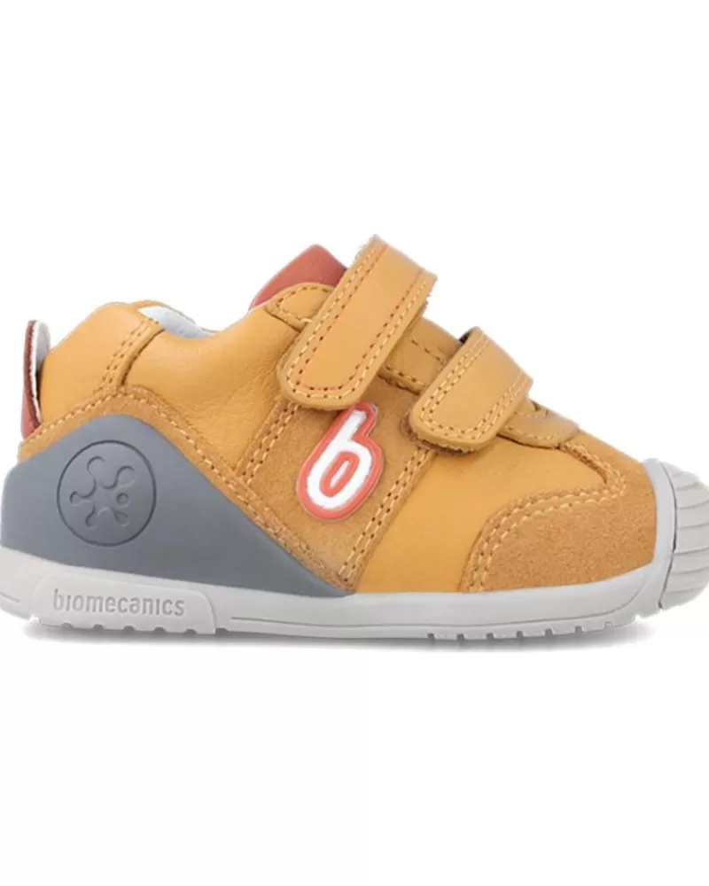 Boy OTRAS MARCAS Infant-Girl And Boy Shoes Deportivo Con Doble Velcro Primeros Pasos Yema Y Mostaza