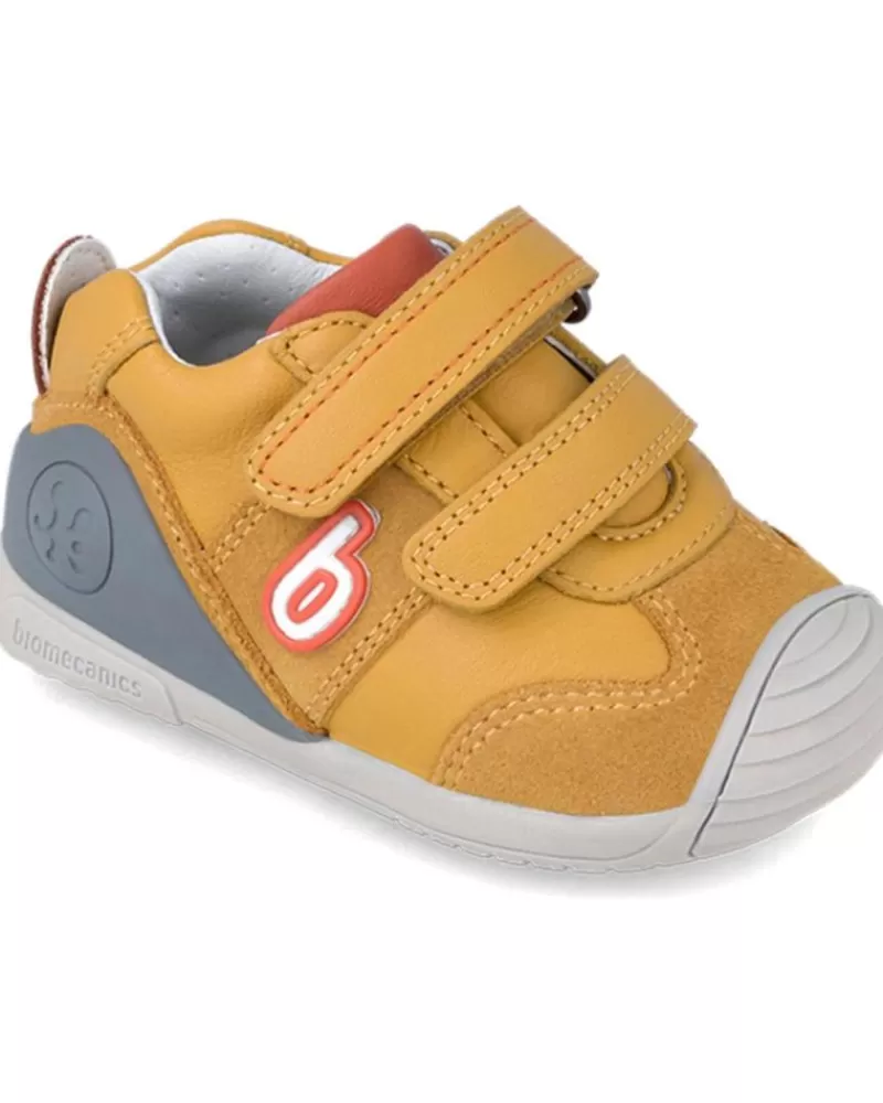 Boy OTRAS MARCAS Infant-Girl And Boy Shoes Deportivo Con Doble Velcro Primeros Pasos Yema Y Mostaza