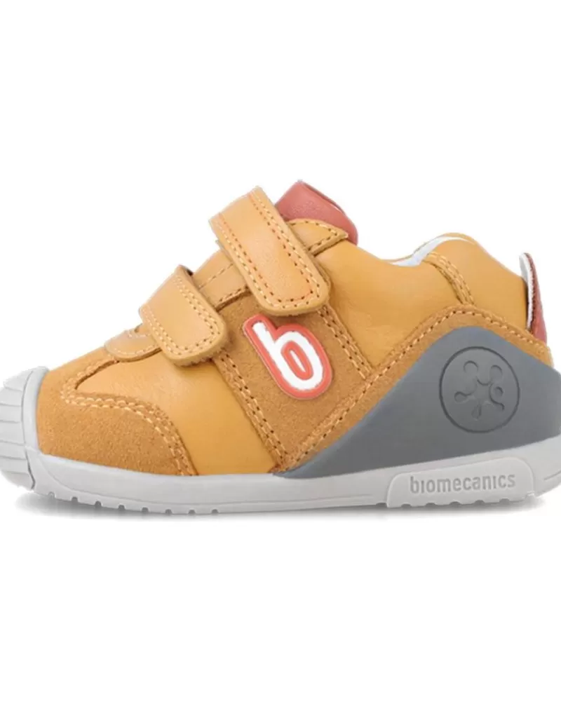 Boy OTRAS MARCAS Infant-Girl And Boy Shoes Deportivo Con Doble Velcro Primeros Pasos Yema Y Mostaza
