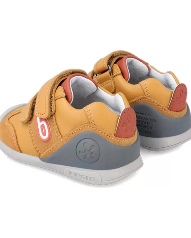 Boy OTRAS MARCAS Infant-Girl And Boy Shoes Deportivo Con Doble Velcro Primeros Pasos Yema Y Mostaza