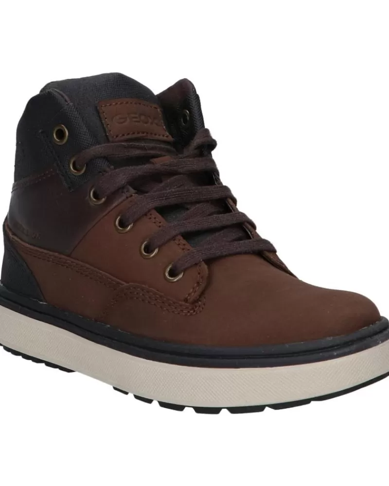 Boy GEOX Mid Boots-Girl And Boy Trainers J040Da 032Cq J Mattias B Boy Abx C6076 Coffee-Black