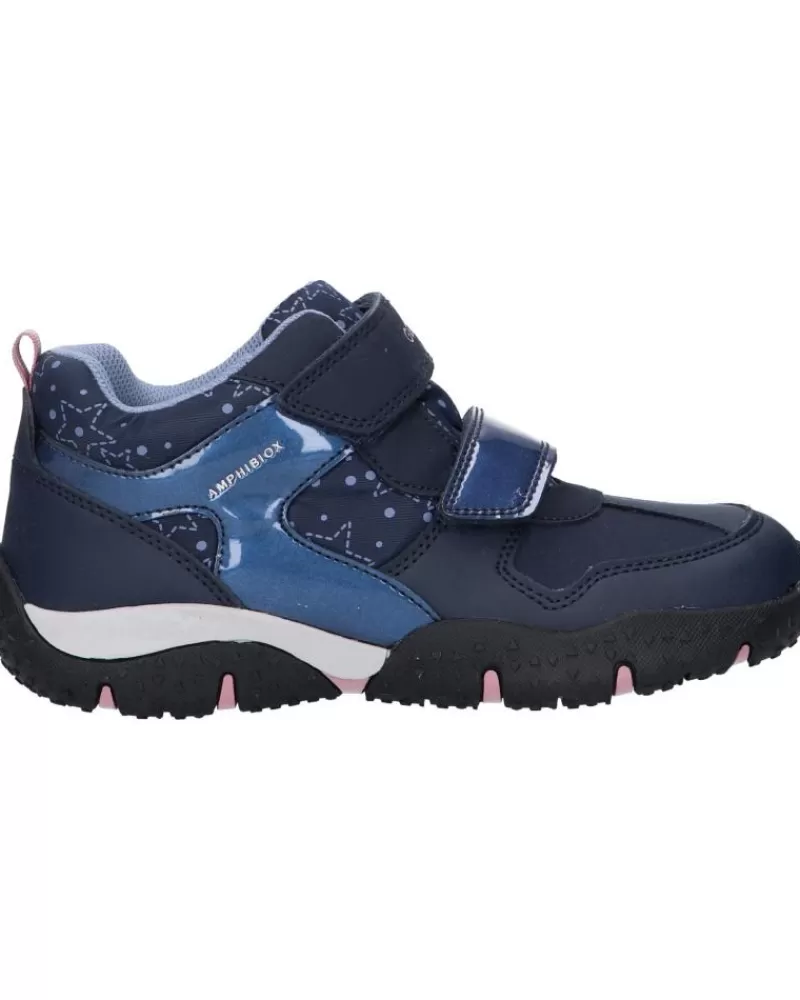 Girl GEOX Sports Shoes-Girl And Boy Trainers J26H1A 0Bcmn J Baltic Girl B Abx C0694 Navy-Pink