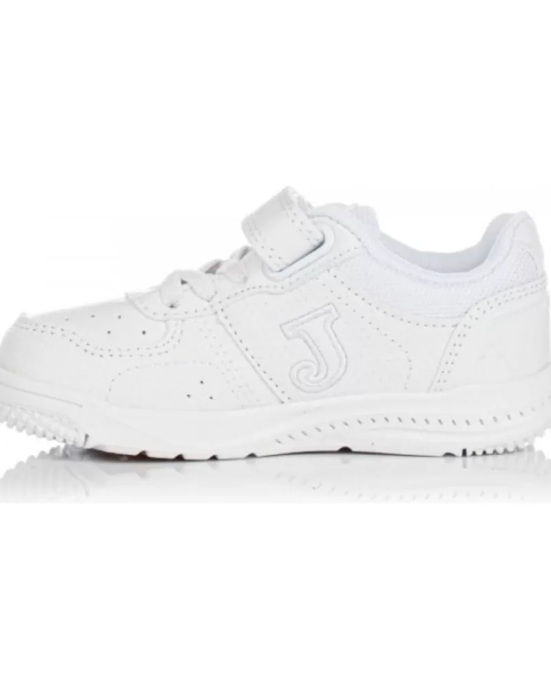 Boy JOMA Sports Shoes-Girl And Boy Trainers Deportiva Harvard Jr 2202 Con Velcro Unisex Blanco