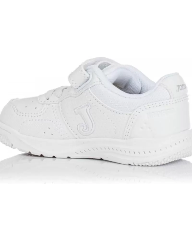 Boy JOMA Sports Shoes-Girl And Boy Trainers Deportiva Harvard Jr 2202 Con Velcro Unisex Blanco