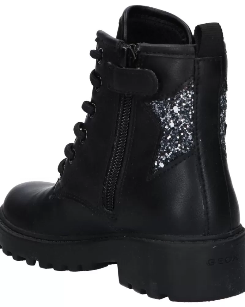 Girl GEOX Mid Boots-Girl Boots J9420G 0Bcew J Casey Girl C9999 Black