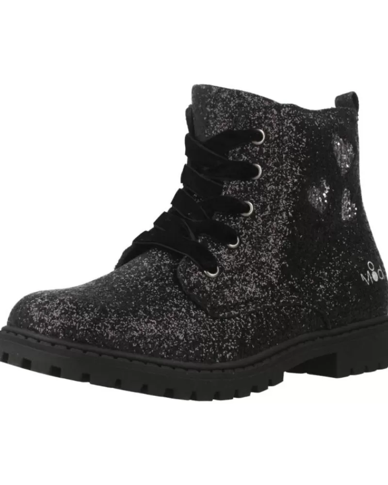 Girl MOD8 Boots-Girl Boots Synthe Glitter Negro