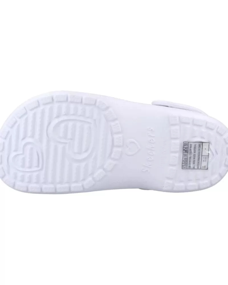 Girl SKECHERS Clogs-Girl Clogs Heart Charmer-Unicorn Delig Blanco