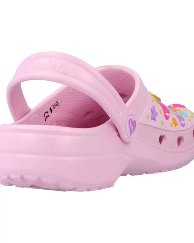 Girl SKECHERS Clogs-Girl Clogs Heart Charmer-Unicorn Delig Rosa