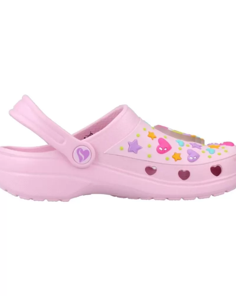 Girl SKECHERS Clogs-Girl Clogs Heart Charmer-Unicorn Delig Rosa