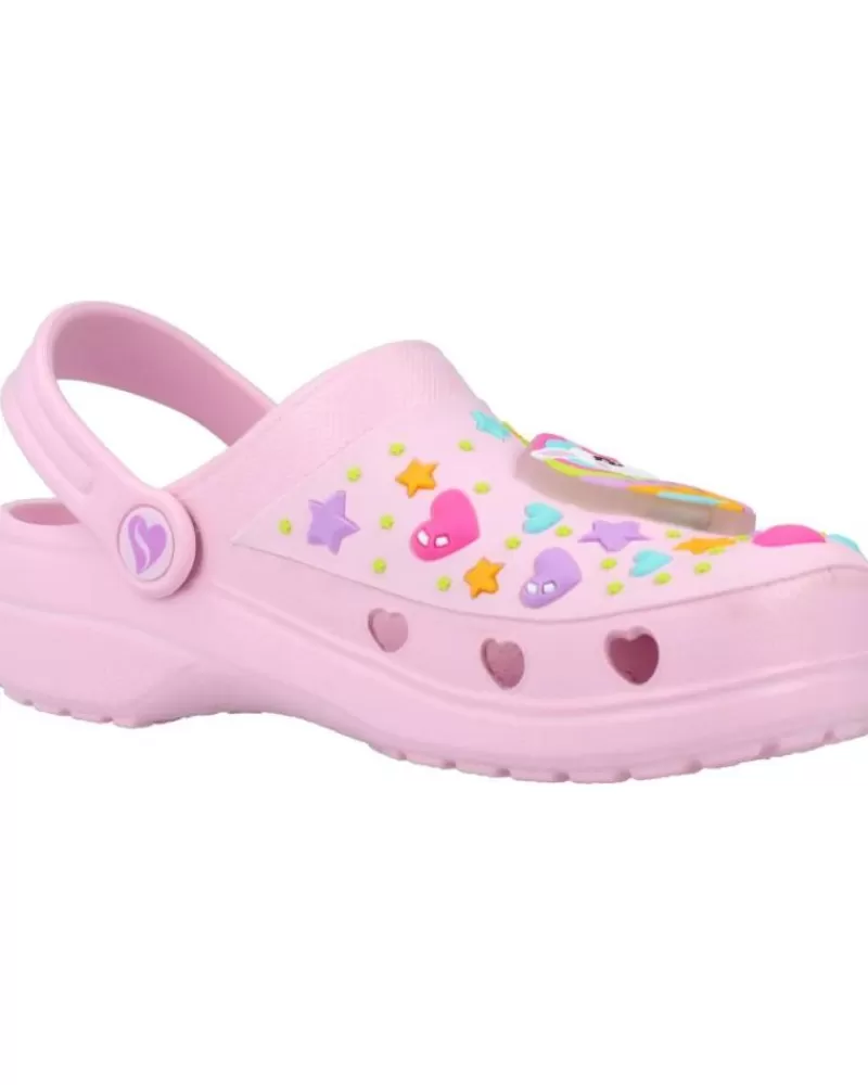 Girl SKECHERS Clogs-Girl Clogs Heart Charmer-Unicorn Delig Rosa