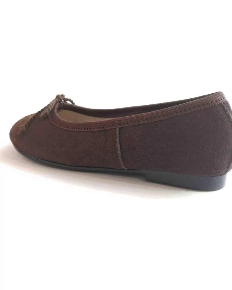 Girl COLORES Flat Shoes-Girl Flat Shoes Bailarinas 2284 Marron