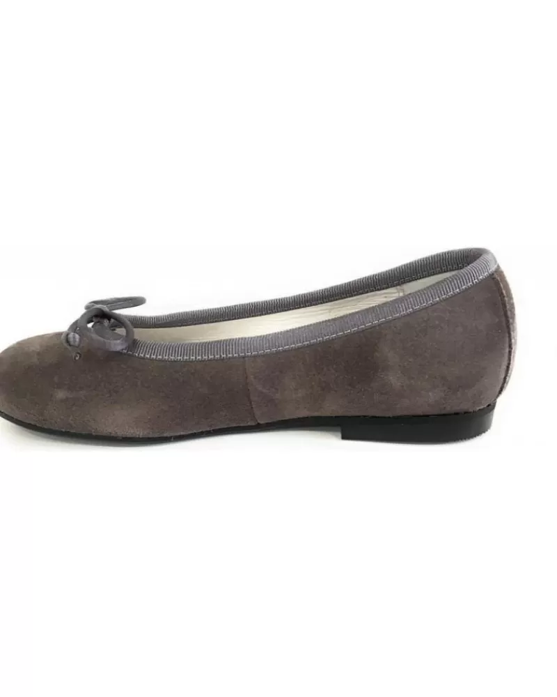 Girl CRIOS Flat Shoes-Girl Flat Shoes 49-166 Bailarina Serraje Gris