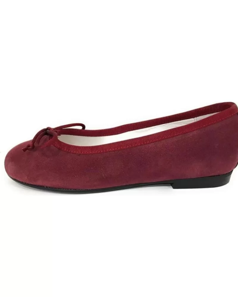 Girl CRIOS Flat Shoes-Girl Flat Shoes 49-166 Bailarina Serraje Rojo