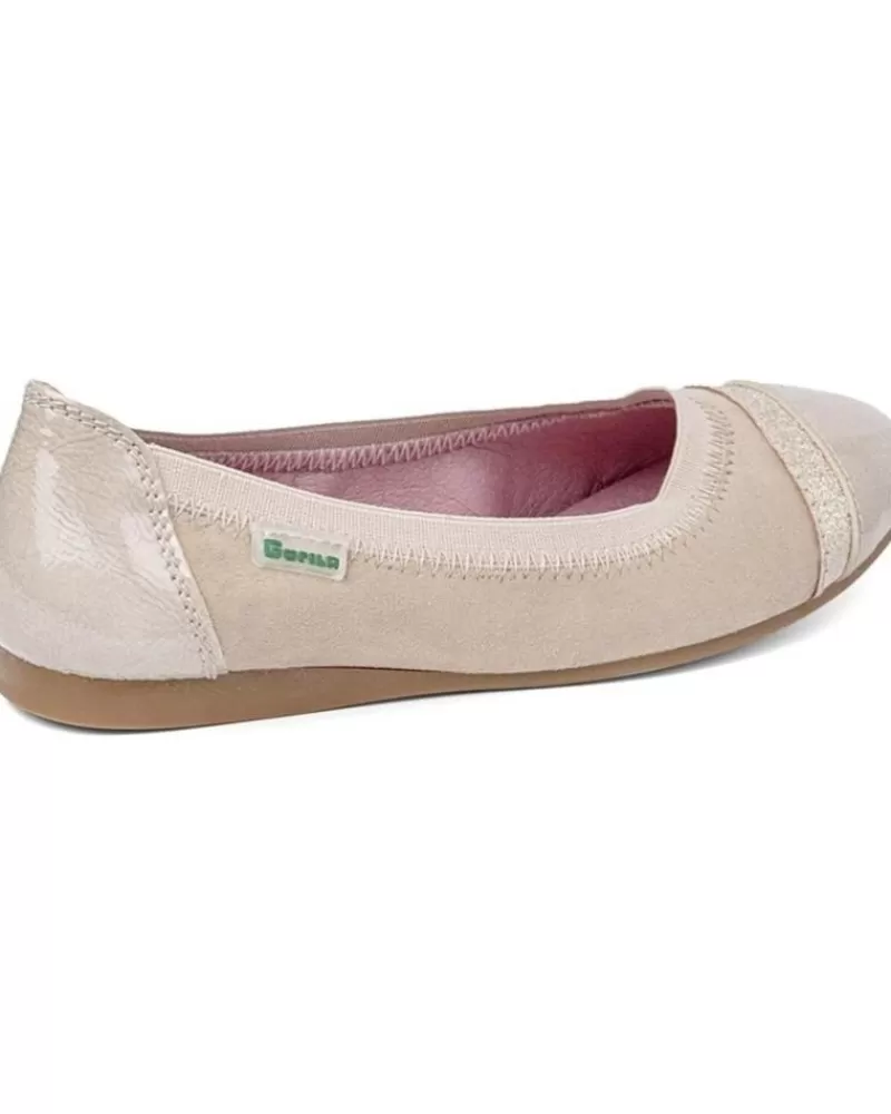 Girl GORILA Flat Shoes-Girl Flat Shoes Bailarina 24246 Beige