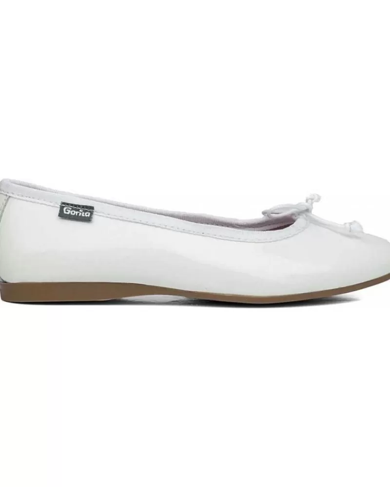 Girl GORILA Flat Shoes-Girl Flat Shoes Bailarinas 24200 Blanco