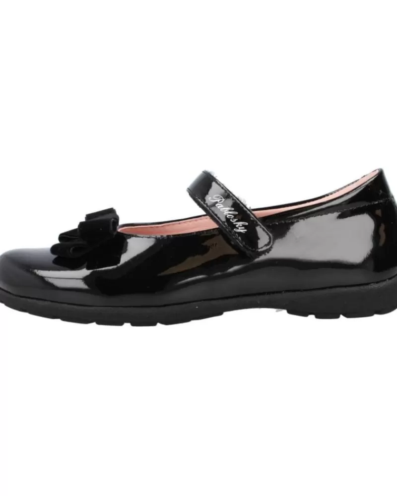 Girl PABLOSKY Flat Shoes-Girl Flat Shoes 353219P Mercedes Piel Lazo Terciopelo Charol