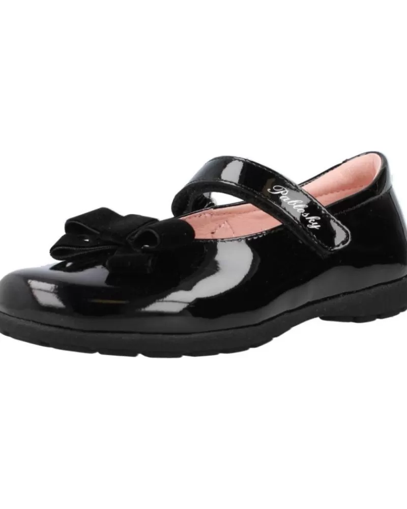 Girl PABLOSKY Flat Shoes-Girl Flat Shoes 353219P Mercedes Piel Lazo Terciopelo Charol