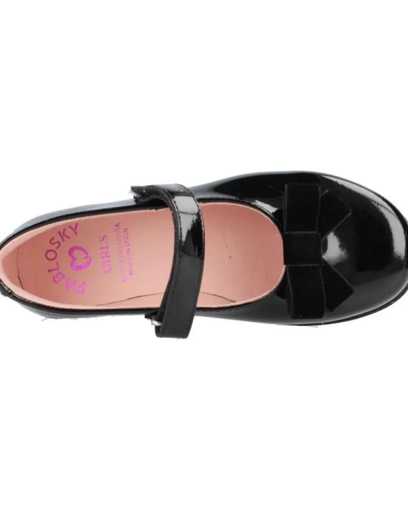 Girl PABLOSKY Flat Shoes-Girl Flat Shoes 353219P Mercedes Piel Lazo Terciopelo Charol