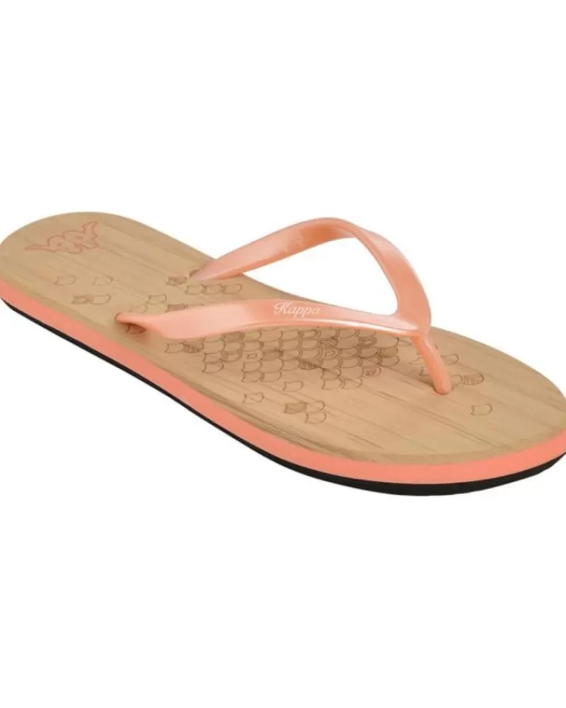 Girl KAPPA Flip Flops-Girl Flip Flops Chanclas Mooney Marron Coral Kid Multi