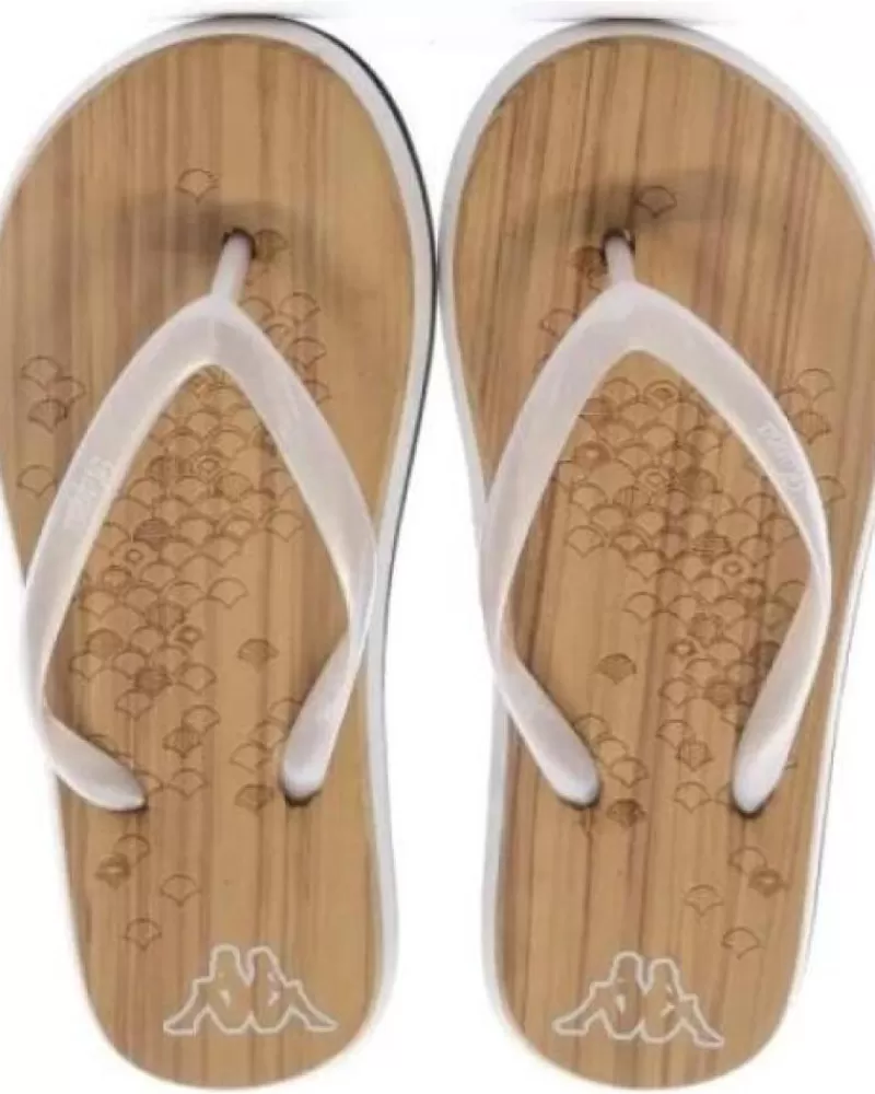 Girl KAPPA Flip Flops-Girl Flip Flops Chanclas Mooney Marron Silver Kid Multi