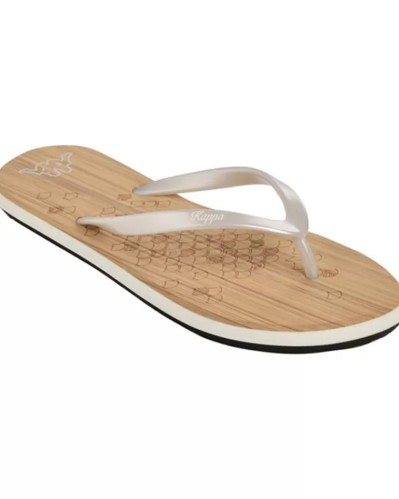 Girl KAPPA Flip Flops-Girl Flip Flops Chanclas Mooney Marron Silver Kid Multi