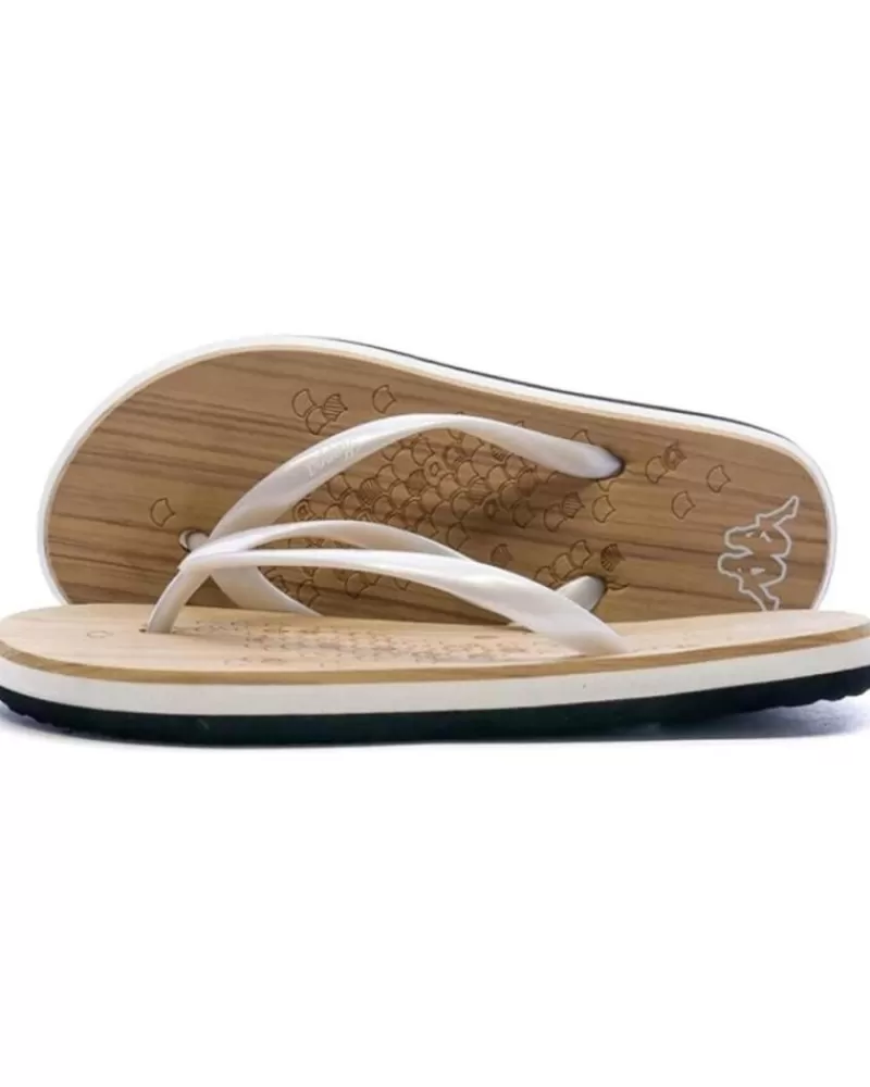Girl KAPPA Flip Flops-Girl Flip Flops Chanclas Mooney Marron Silver Kid Multi
