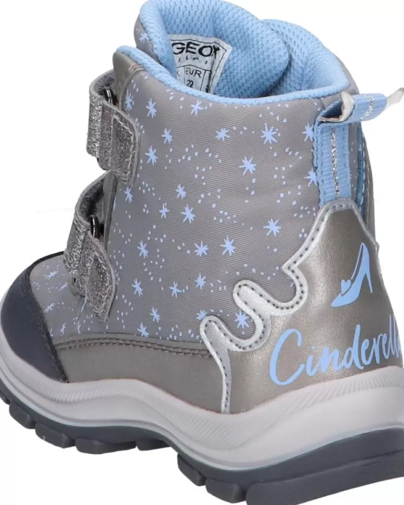 Girl GEOX Mid Boots-Girl B163Wb 054Fu B Flanfil Girl B Abx C1009 Dk Silver