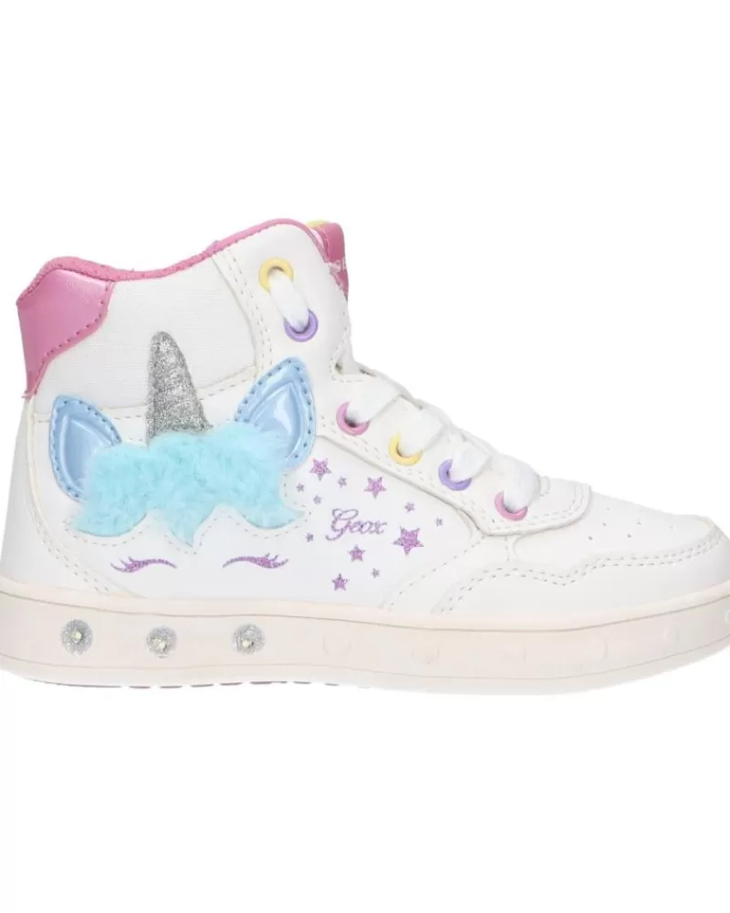 Girl GEOX Sports Shoes-Girl J368Wc 054As J Skylin C0653 White-Multicolor