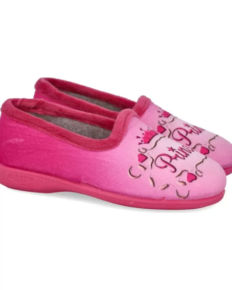 Girl L&R SHOES House Slipers-Girl House Slipers L&R Shoes Lr Shoes 300-28 Zapatillas De Casa Nin Fuxia