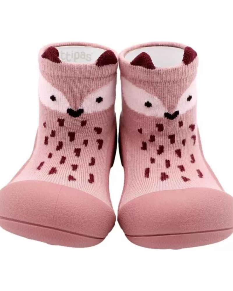 Girl ATTIPAS House Slipers-Girl Infant Primer Zapato Nia Endangered Fox Pink Rosa