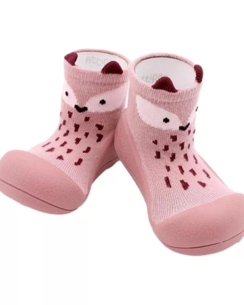 Girl ATTIPAS House Slipers-Girl Infant Primer Zapato Nia Endangered Fox Pink Rosa
