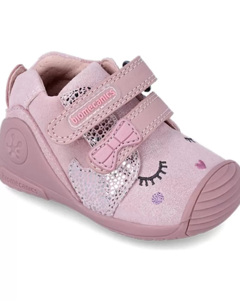 Girl OTRAS MARCAS Infant-Girl Infant Botitas Con Doble Velcro Primeros Pasos Kiss Serraje Laminad