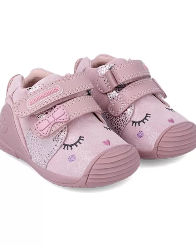 Girl OTRAS MARCAS Infant-Girl Infant Botitas Con Doble Velcro Primeros Pasos Kiss Serraje Laminad