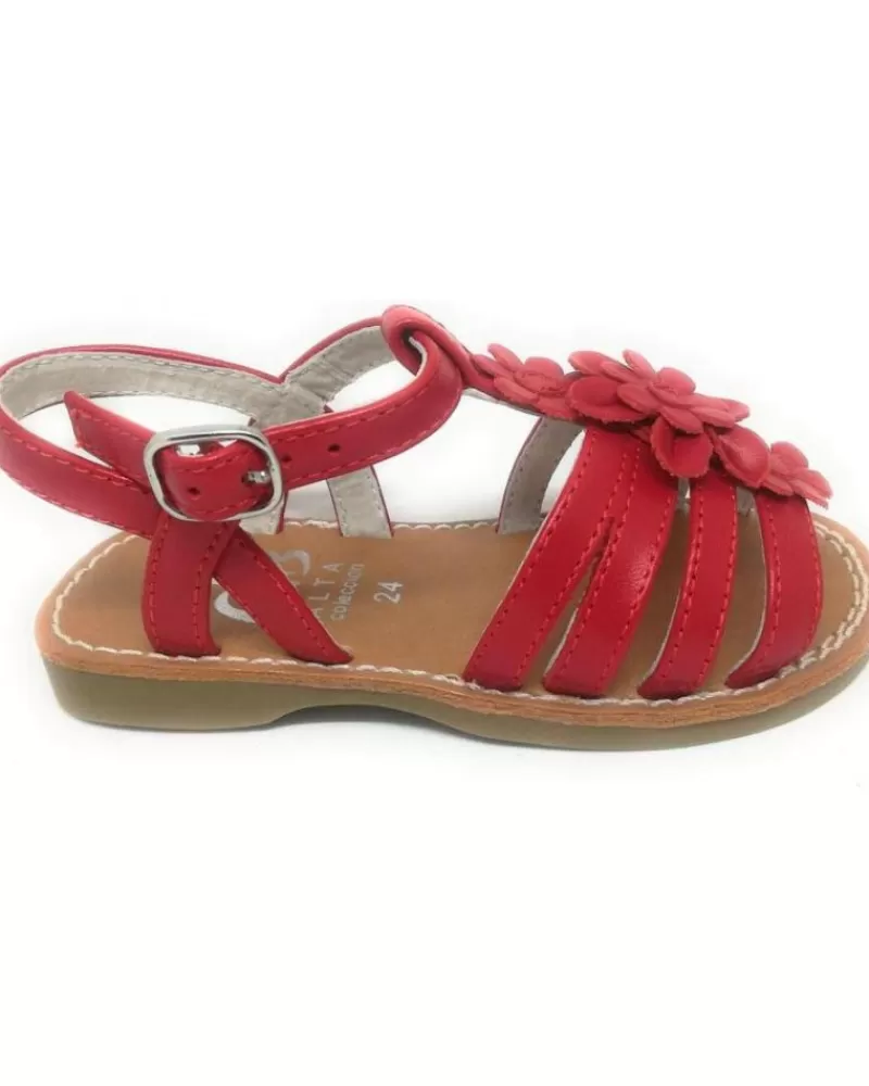 Girl DBEBE Sandals-Girl Sandals Sandalias 11001 Rojo