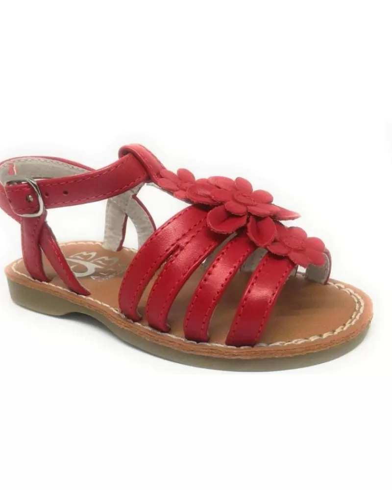 Girl DBEBE Sandals-Girl Sandals Sandalias 11001 Rojo