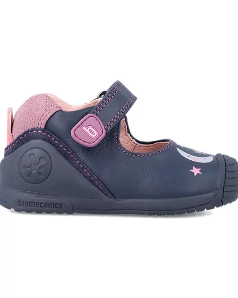 Girl BIOMECANICS Flat Shoes-Girl Shoes Mercedita Respetuosa 231104-A Luna Ocean