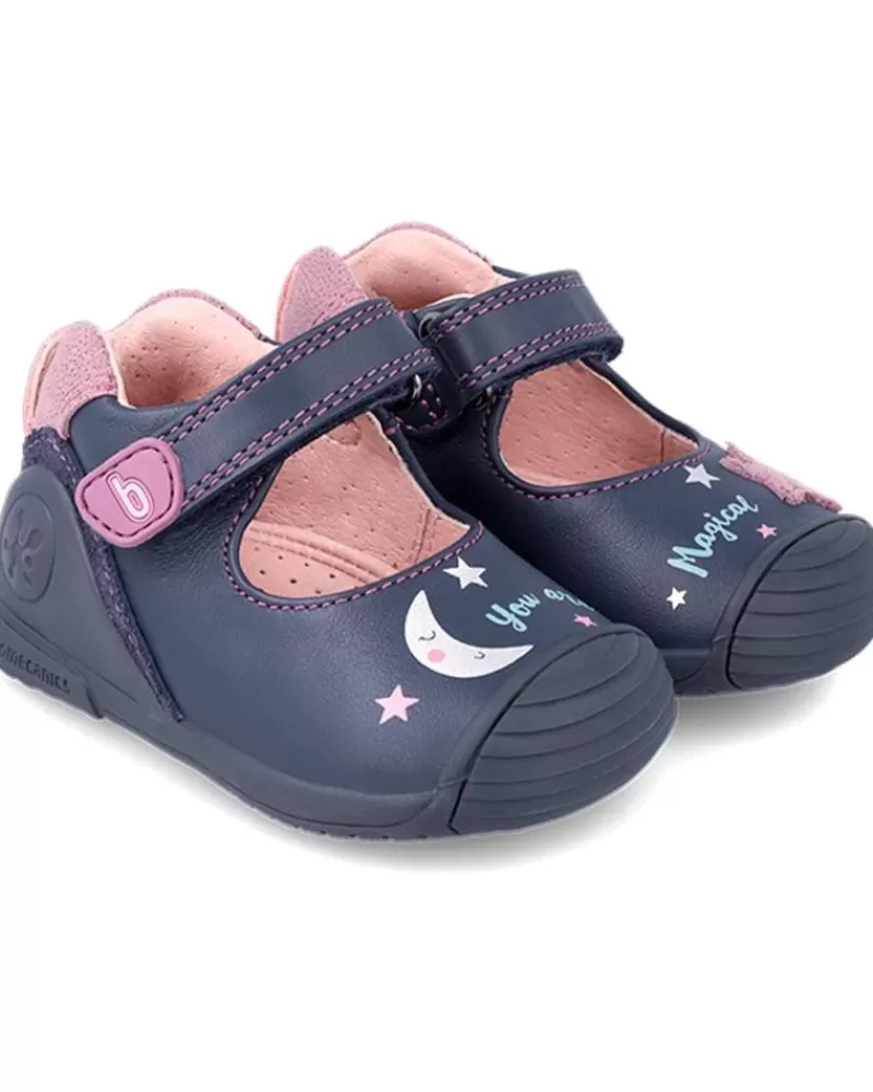Girl BIOMECANICS Flat Shoes-Girl Shoes Mercedita Respetuosa 231104-A Luna Ocean