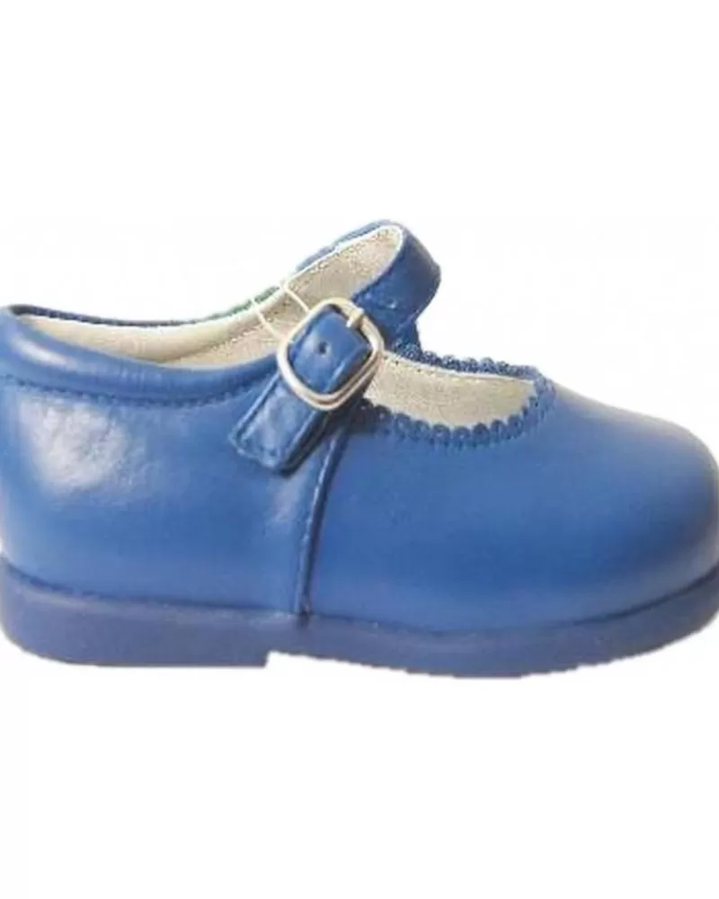 Girl OTRAS MARCAS Shoes-Girl Shoes Bambinelli 457 Merceditas Piel Con Hebilla Azul