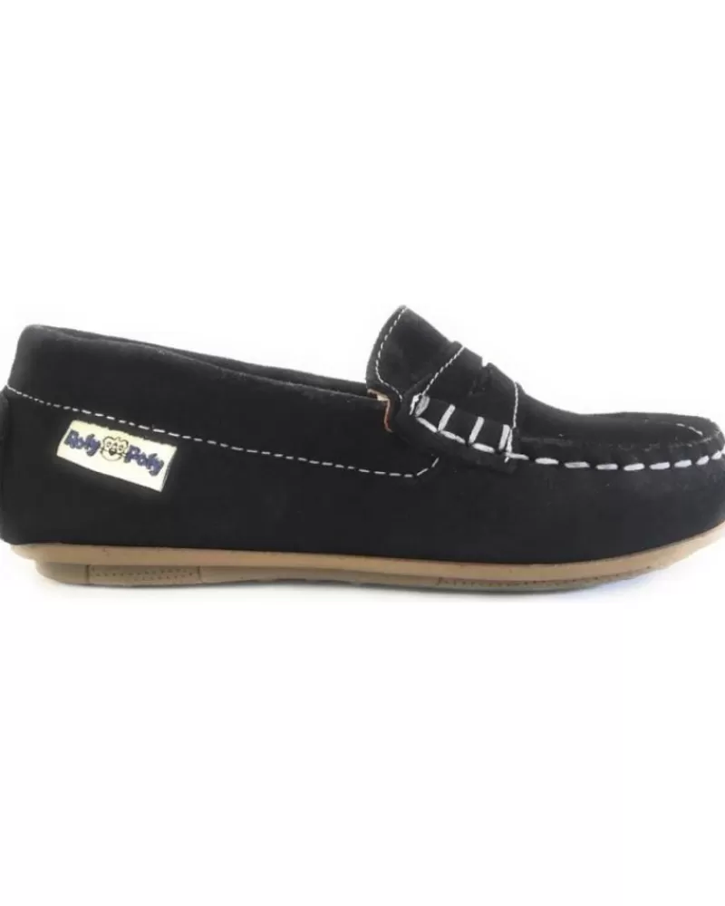 Girl OTRAS MARCAS Shoes-Girl Shoes Mocasin En Serraje Marino Azul