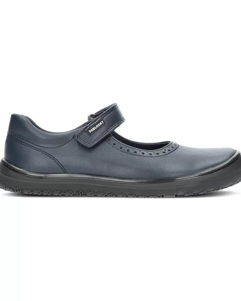 Girl PABLOSKY Flat Shoes-Girl Shoes Manoletina Colegial 352125 Marino