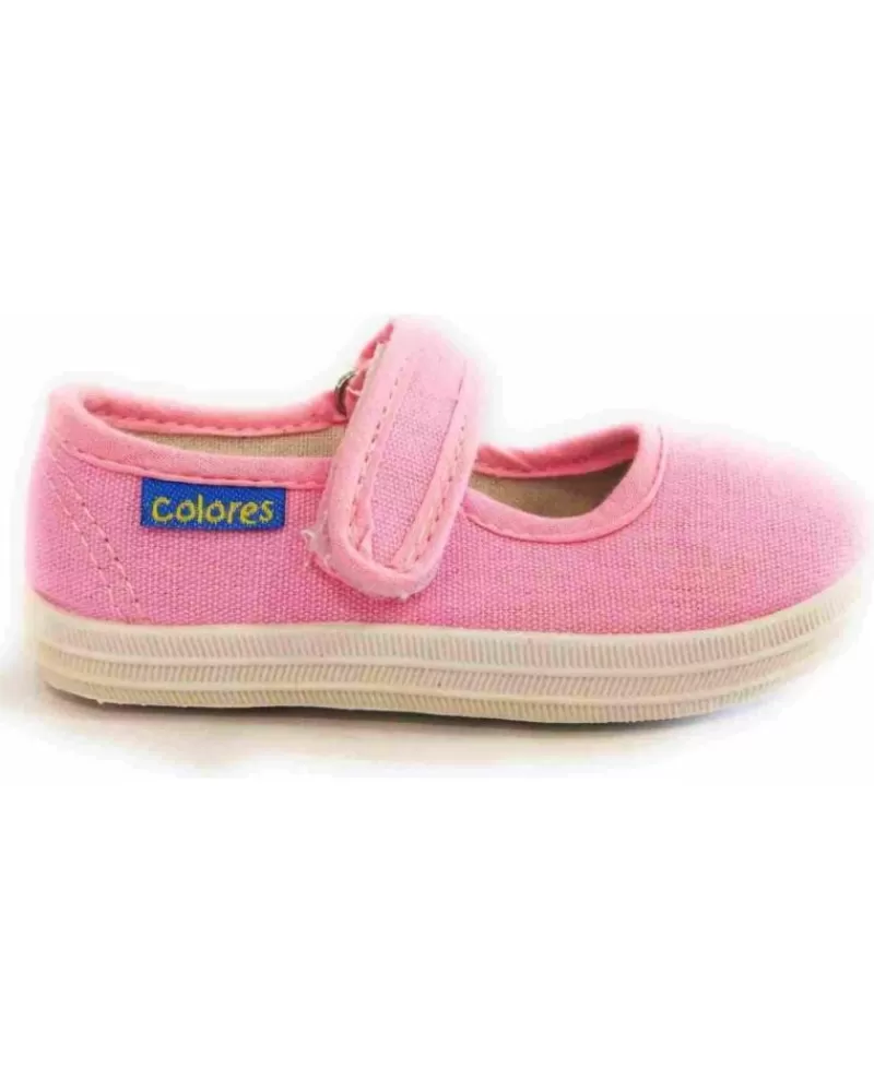 Girl COLORES Sports Shoes-Girl Trainers Mercedes Lona 1910 Rosa
