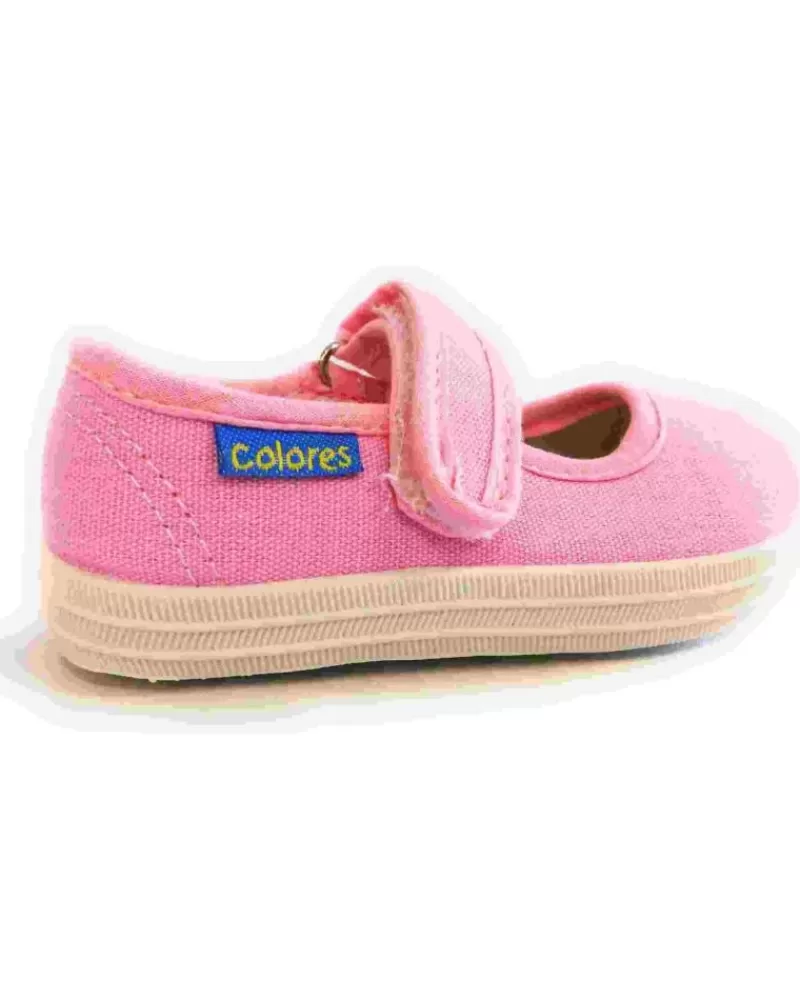 Girl COLORES Sports Shoes-Girl Trainers Mercedes Lona 1910 Rosa