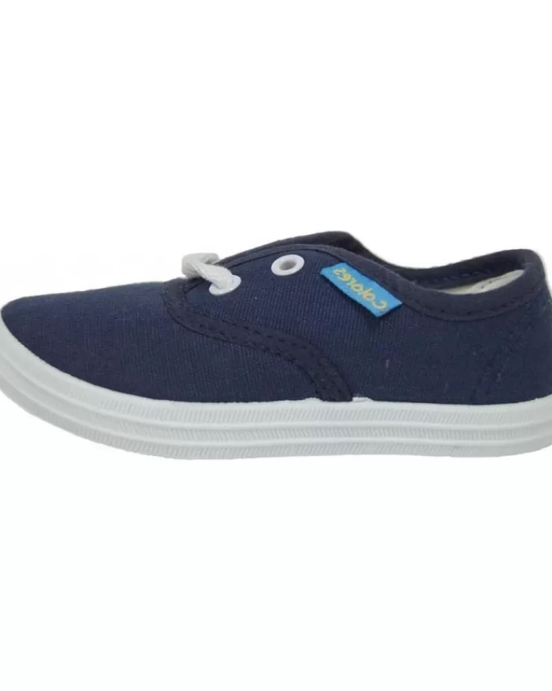 Girl COLORES Sports Shoes-Girl Trainers Zapatilla Lona 1917 Azul