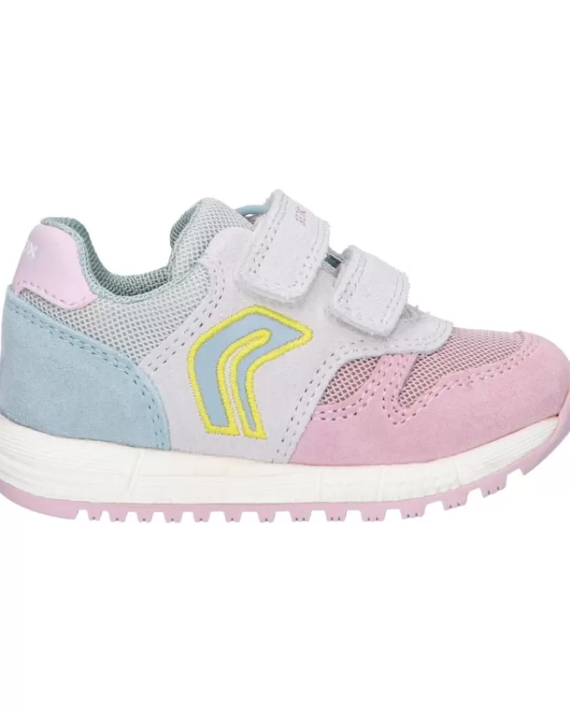 Girl GEOX Sports Shoes-Girl Trainers B023Za 02214 B Alben Girl C0674 White-Rose