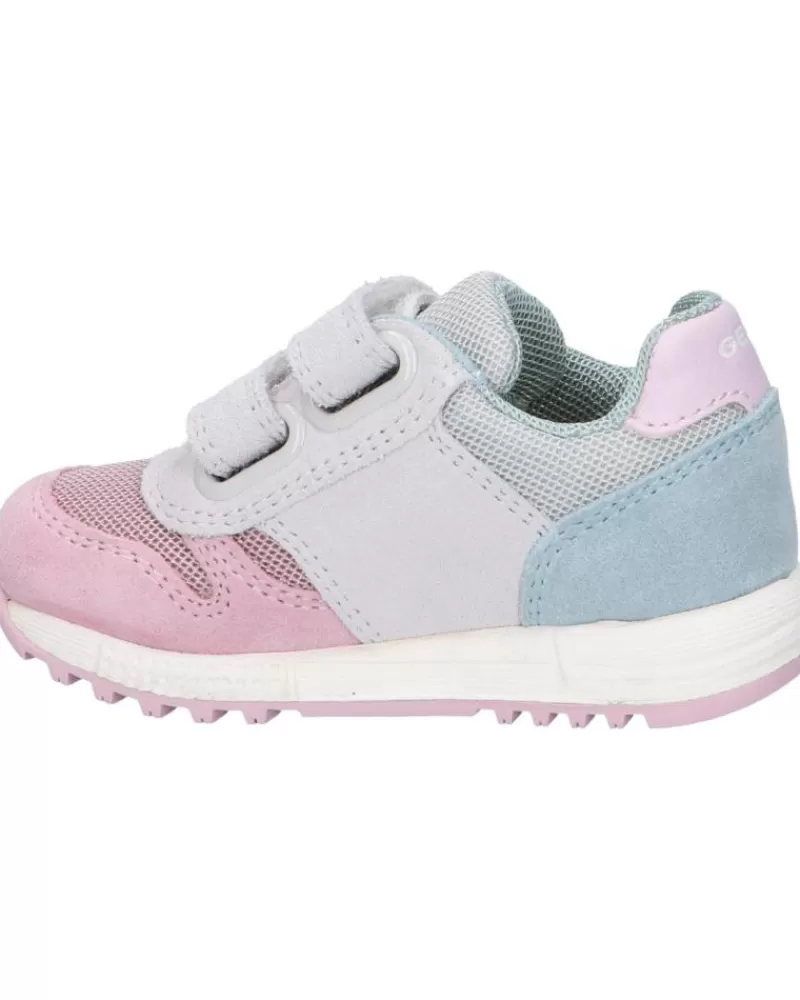 Girl GEOX Sports Shoes-Girl Trainers B023Za 02214 B Alben Girl C0674 White-Rose