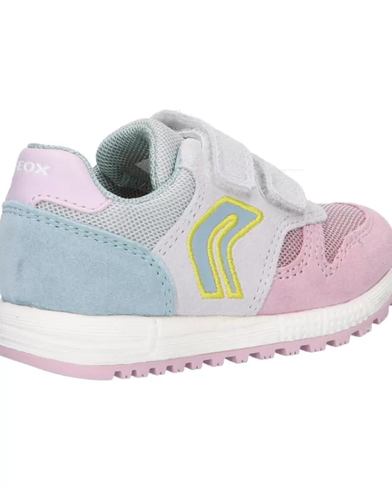 Girl GEOX Sports Shoes-Girl Trainers B023Za 02214 B Alben Girl C0674 White-Rose